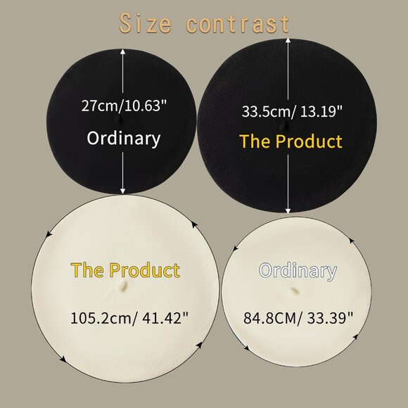 XXL 100% Wool French White Beret Hats for Women Man Painter hat Classic Painter' - Picture 5 of 8